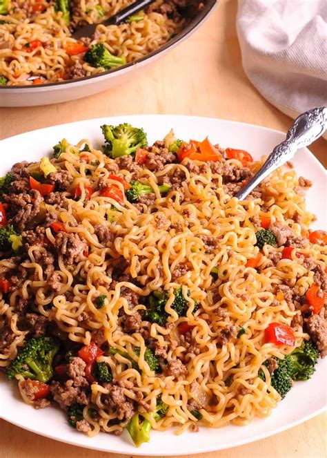 Healthy Ramen Noodles Stir Fry Pasta Dishes Healthy Ramen Beef Recipes