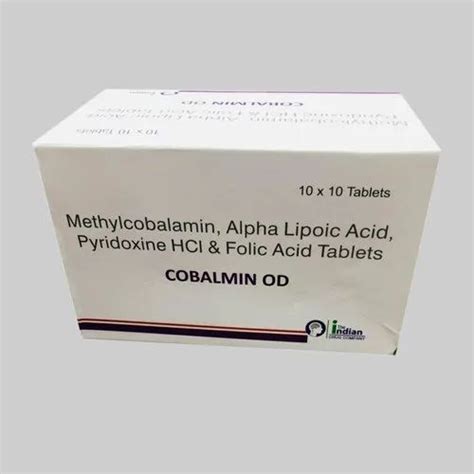 Cobalmin Od Methylcobalamin Folic Acid Tablet At Rs Box