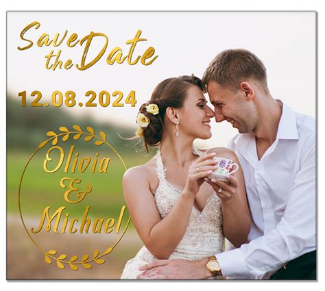 3.5x4 Custom Save the Date Wedding Magnets 20 Mil - Save The Date Magnets