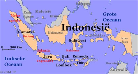 Kaart van onze reizen door Indonesië