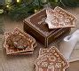 Gingerbread House Appetizer Plates Set Of 4 Pottery Barn