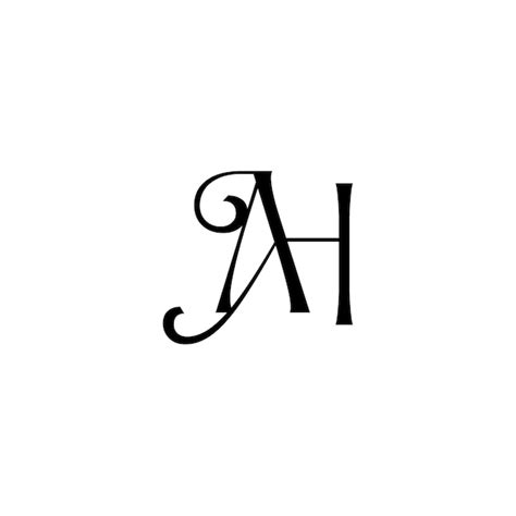 Premium Vector Ah Monogram Logo Design Letter Text Name Symbol