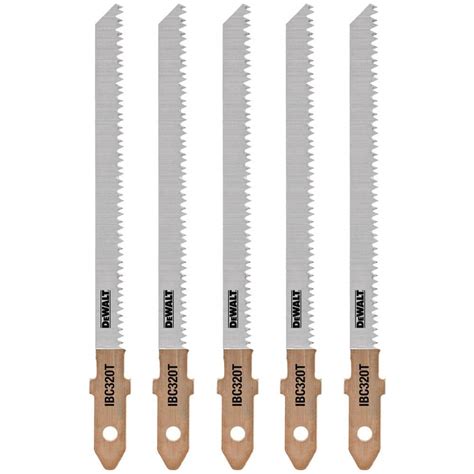 Dewalt 3 12 In 20 Tpi T Shank Wood Scroll Cutting Jig Saw Blade 5 Pack Dwajtibc320t5 The