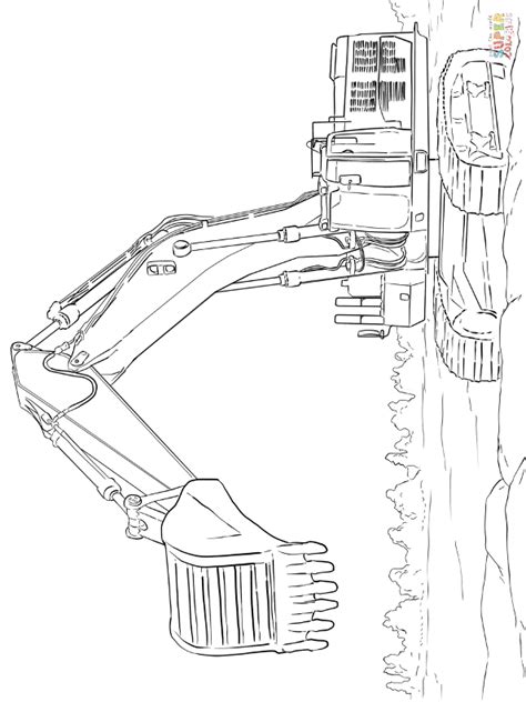 Kleurplaat Kleurplaten Graafmachine Baufahrzeuge Graafmachines