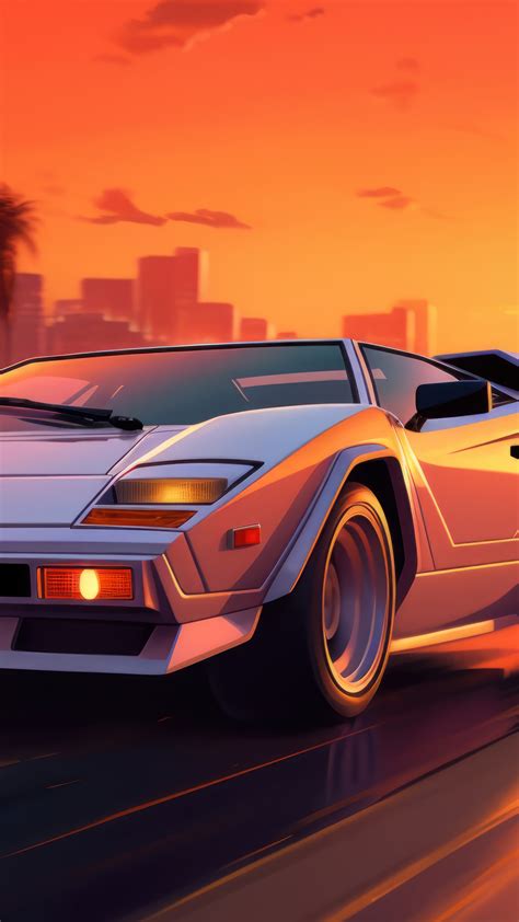 Lamborghini Sports Car Sunset 4K #6861k Wallpaper PC Desktop