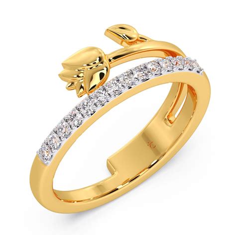 Dainty Gift Of Rose Diamond Ring For Under K Candere By Kalyan