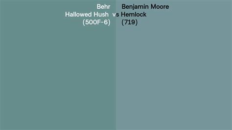 Behr Hallowed Hush F Vs Benjamin Moore Hemlock Side By