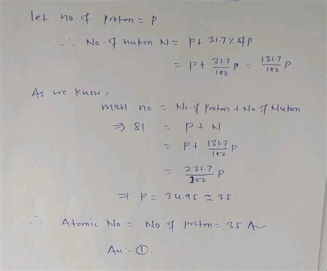 An Element With Mass No 81 Contains 31 7