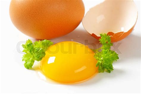 Raw Egg Yolk Stock Image Colourbox