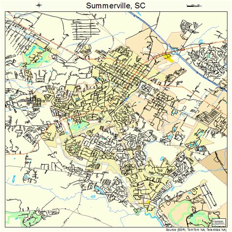 Summerville South Carolina Street Map 4570270