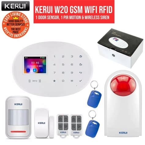 Jual Kerui W20 Wireles GSM WIFI RFID Home Alarm Sistem Rumah Custom