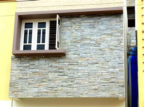 Grey Slatestone Front Elevation Wall Cladding Tiles Thickness