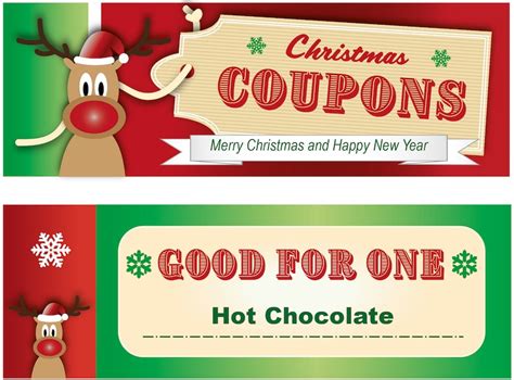 Printable Christmas Coupons Editable Pdf Instant Download Etsy