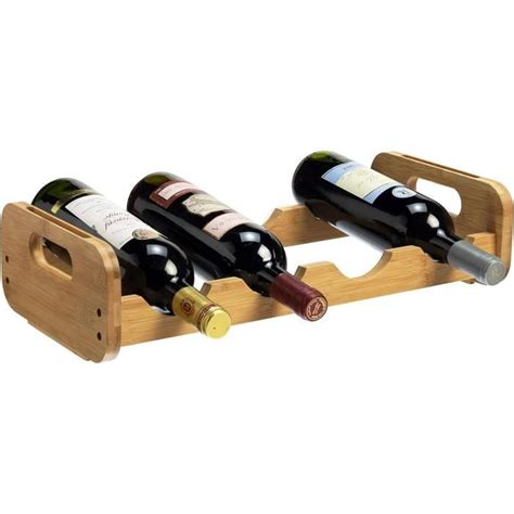 Casier À Vin Modulable Ouvert En Bambou Pour 4 Bouteilles u860 La