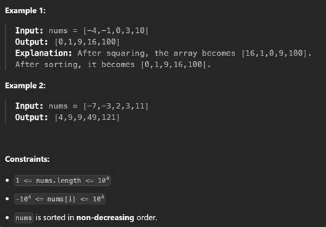 Leetcode Squares Of A Sorted Array Solution Explanation