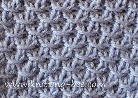 Diagonal Cross Stitch Knitting Pattern