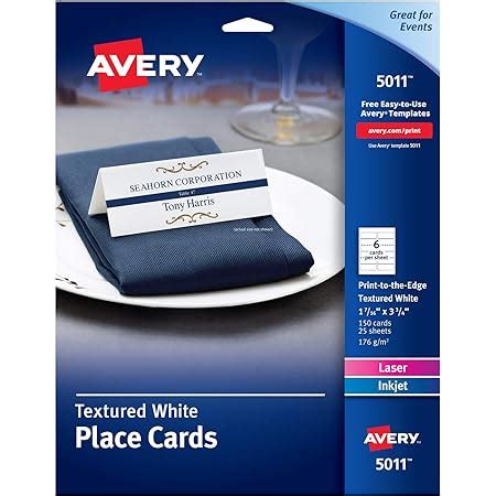 Amazon Avery Printable Place Cards With Sure Feed Technology 1 7