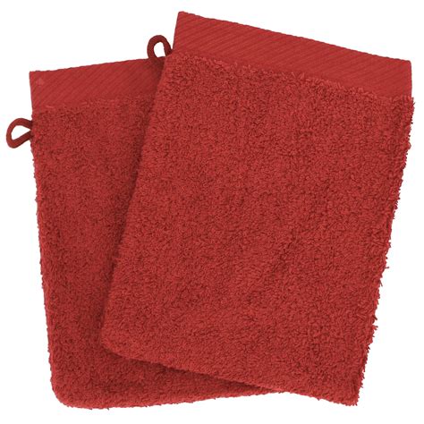 Lot de 2 gants de toilette 16x21 cm ALBA 100 coton peigné Linnea