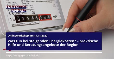 Onlineworkshop Was Tun Bei Steigenden Energiekosten