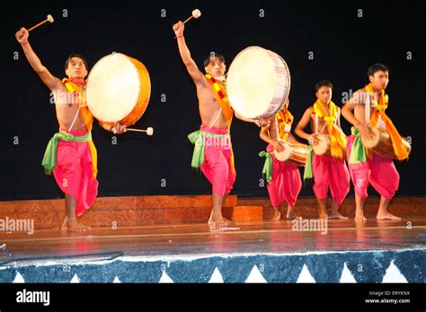 Dhol Dholak Cholam Dance Manipur India No Mr Stock Photo Alamy