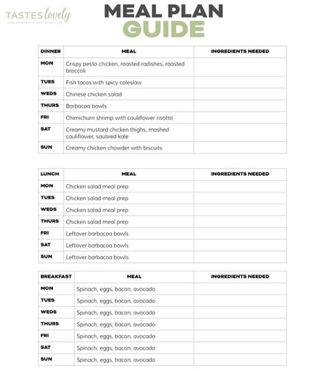 Whole Keto Weekly Meal Plan February Week Tastes Lovely