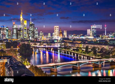 Skyline Of Frankfurt Germany The Financial Center Of The Country