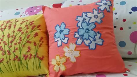 Applique Cushion Cover Design Hand Embroidered Cushion Cover Youtube