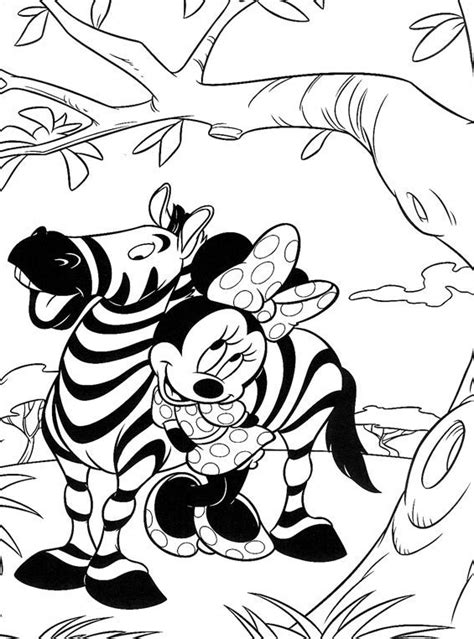 Minnie E La Zebra Da Colorare Disegni Da Colorare