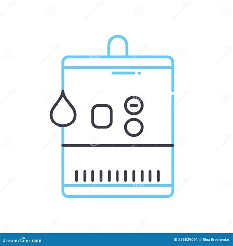 Water Heater Line Icon Outline Symbol Vector Illustration Concept