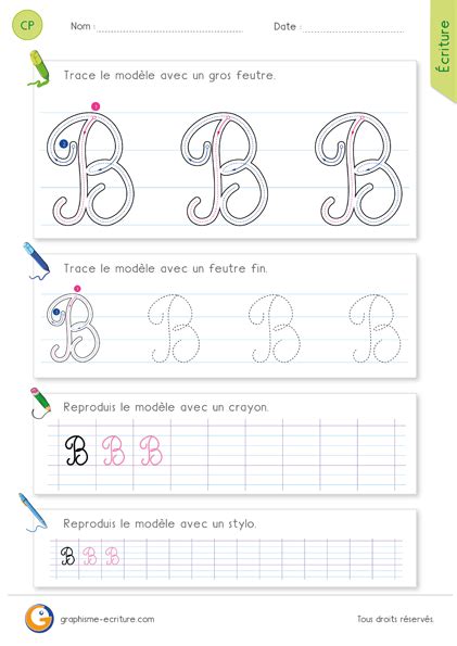 Écriture Lettres Majuscules Cursives Cp Ce1 Cahier Décriture Cp Ce1