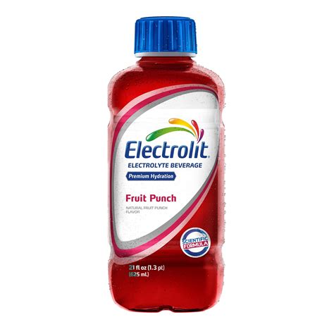 Electrolit Hydrate Electrolyte Fruit Punch Beverage 21 Fl Oz