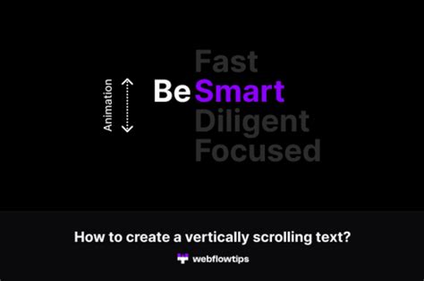 Webflow Showcased Vertically Scrolling Text