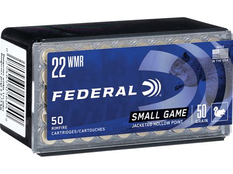 Federal Game Shok Ammunition 22 Winchester Magnum Rimfire WMR 50