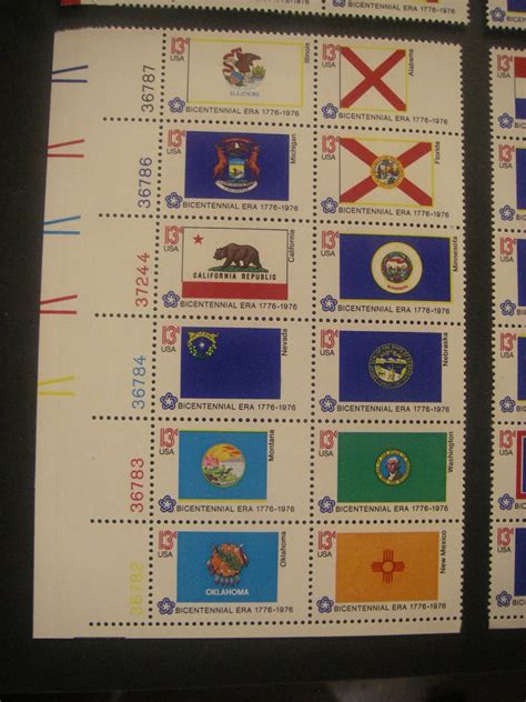 Scott C Us State Flags Pb X Mnh Commemorative