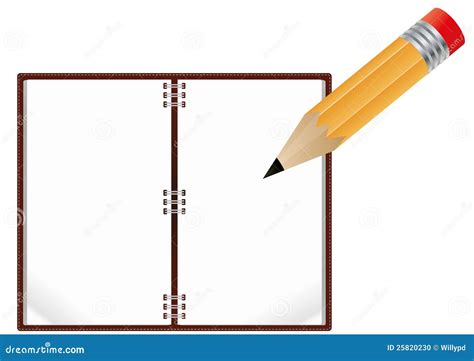 Notebook Pencil Stock Vector Illustration Of Notebook 25820230