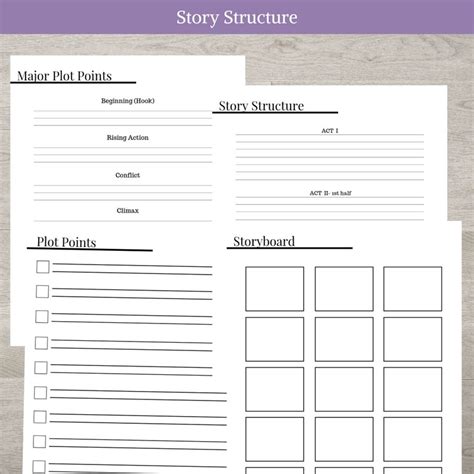 Nanowrimo 30 Day Novel Worksheets Writing Planner Novel Etsy