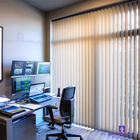 Beige Vertical Office Blinds - HOME CURTAIN BLINDS