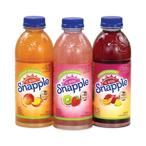 Snapple All Natural Juice Drink Fruit Punch Kiwi Strawberry Mango