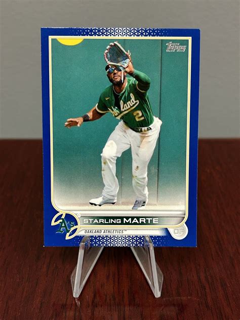 Topps Series Blue Sp Parallel Starling Marte Oakland