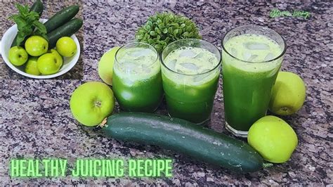 Healthy Green Juicing Recipe Cucumber Spearmint And Apple Juice Gloriousliving6298 Youtube