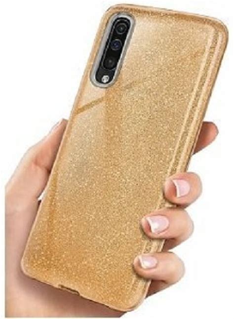 Samsung A50 Siliconen Glitter Hoesje Goud Bol