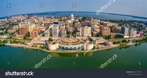 Aerial View Downtown Skyline Madison Wisconsin Stock Photo 2021271971 ...