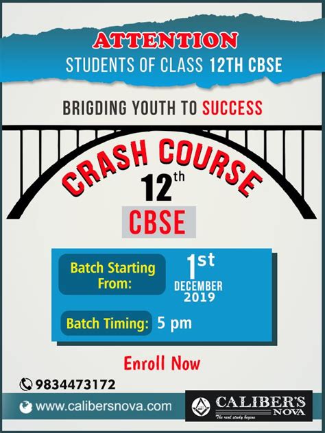 12th Cbse Crash Course Starting From 1st Dec 2019