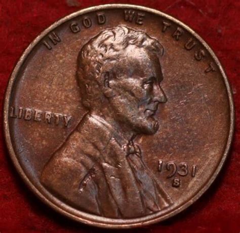 1931 S San Francisco Mint Copper Lincoln Wheat Cent EBay