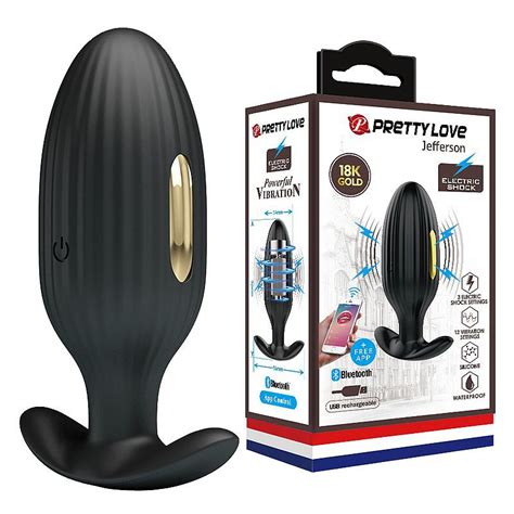 PRETTY LOVE JEFFERSON PLUG ANAL RECARREGÁVEL VIBRADOR E CHOQUE C