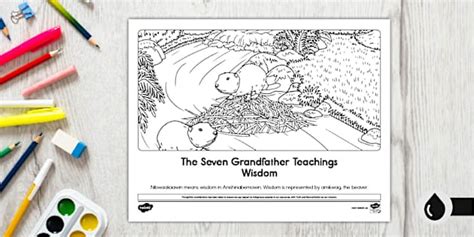 Free The Seven Grandfather Teachings A Colouring Page For Wisdom