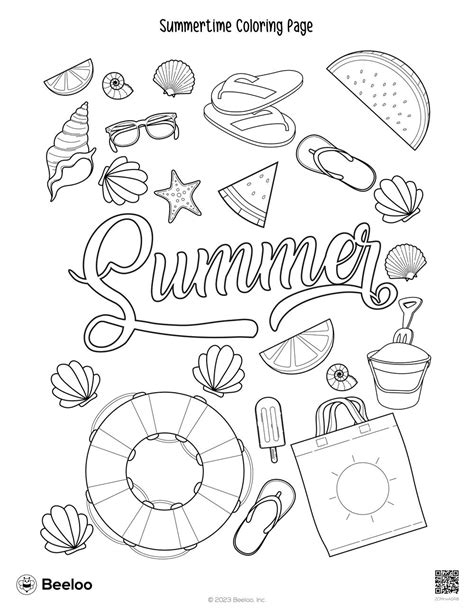 Summer Themed Coloring Pages • Beeloo Printable Crafts And Activities