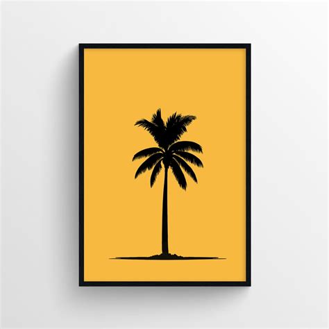 Illustration Of Palm Tree Digital Art Of Palm Tree Etsy