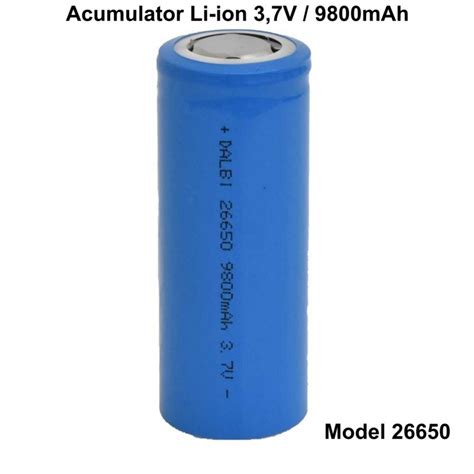 Acumulator Tip 26650 Li Ion 3 7V 9800mAh Albastru