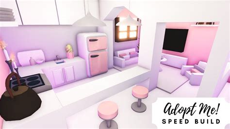 Aesthetic Baby Pink Tiny Home Speed Build 💗 Roblox Adopt Me! | Girly ...